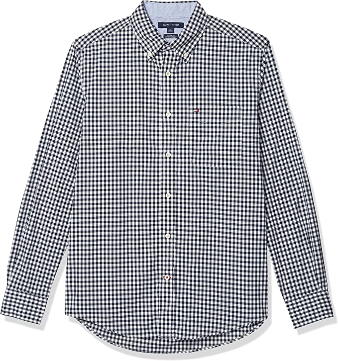 Camisa De Cuadros Tommy Cuello Italiano Talla M